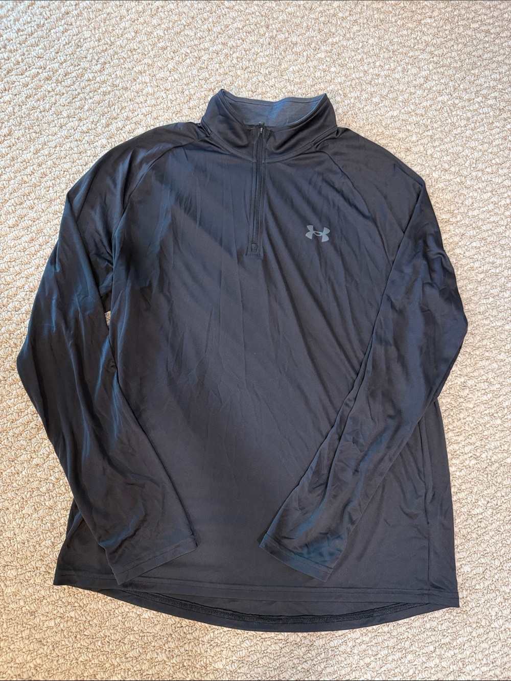 Under Armour Black Men’s Long-Sleeve Quarter-Zip Performance Shirt